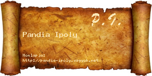 Pandia Ipoly névjegykártya